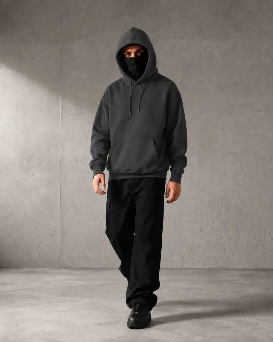 HOODIE NINJA GRIS OSCURO