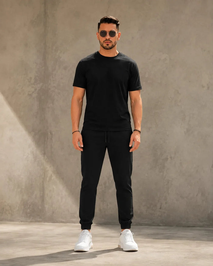 JOGGER CON CIERRE NEGRO